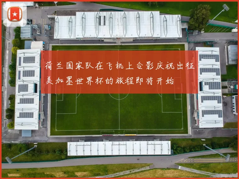 荷兰国家队在飞机上合影庆祝出征美加墨世界杯的旅程即将开始